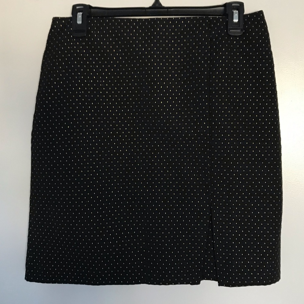 Ann Taylor Factory Black & Gold Skirt Size 4 - Picture 1 of 2